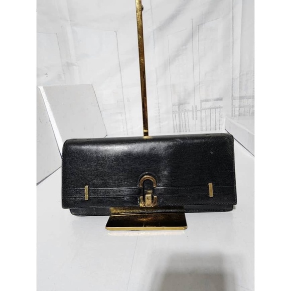 Authentic GUCCI Leather Shoulder Bag Black - Picture 1 of 13